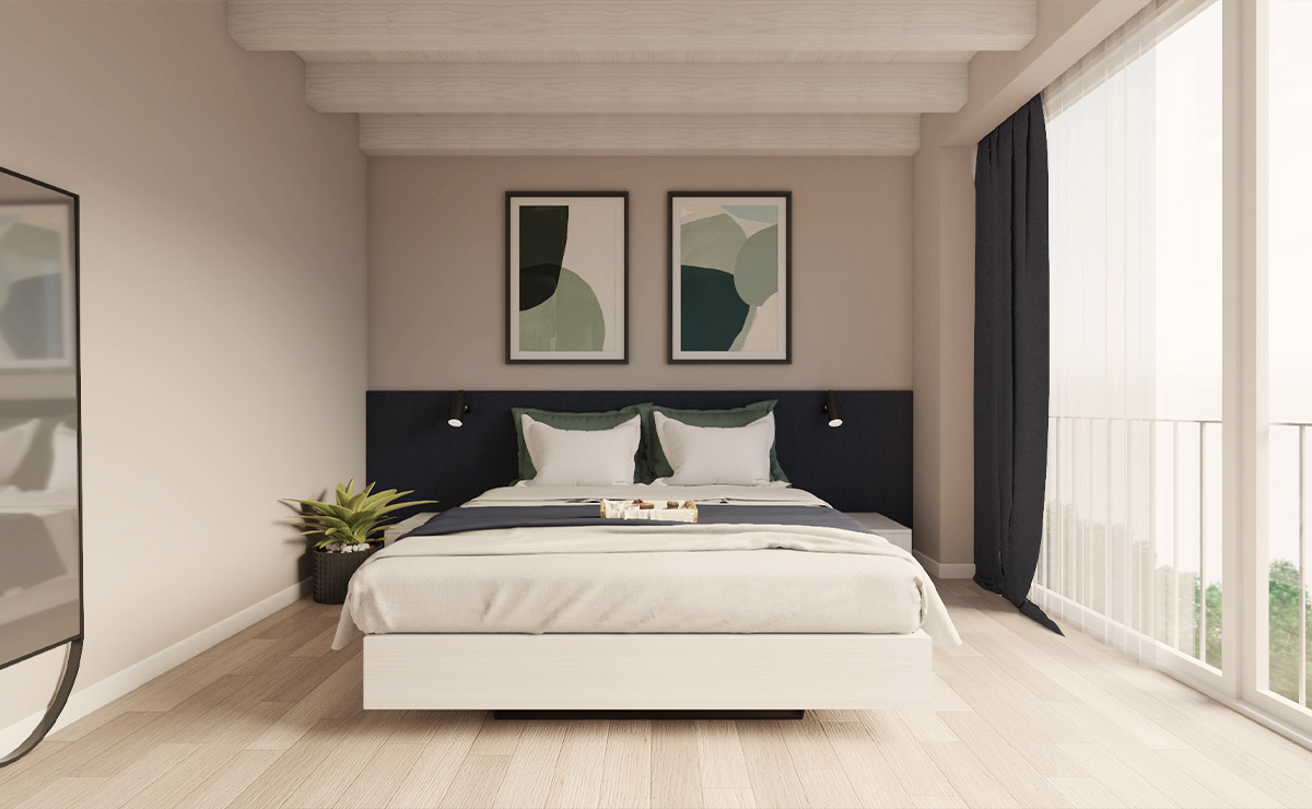 Render 3D camera matrimoniale