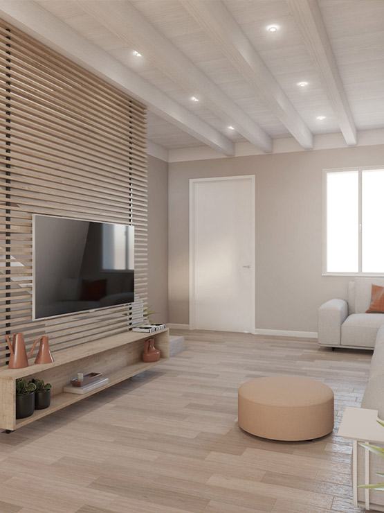 Render 3D soggiorno