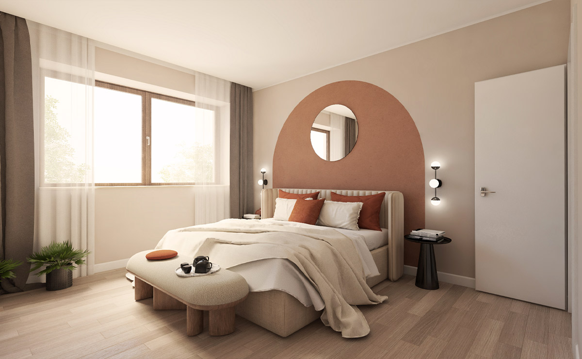 Render 3D camera matrimoniale