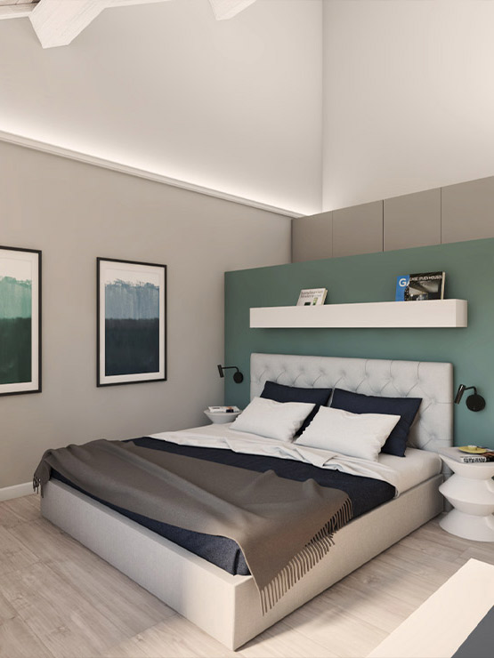 Render 3D camera matrimoniale