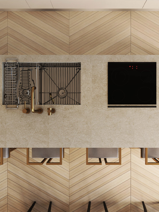 Render 3D zona giorno
