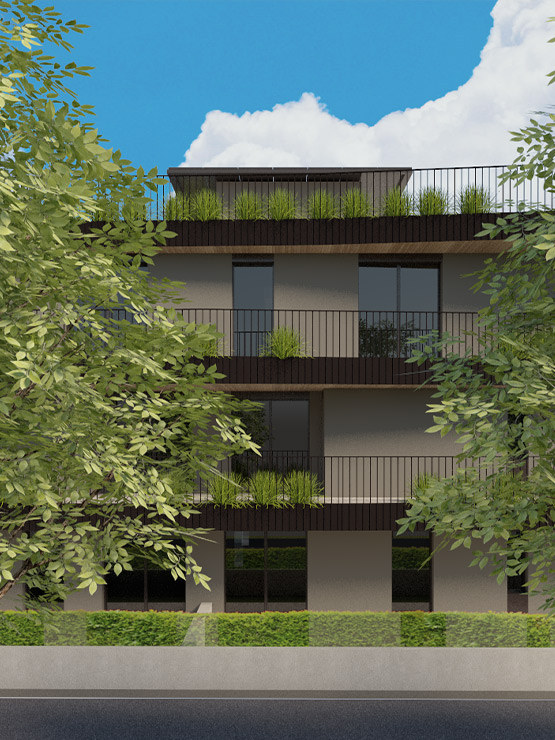 Render facciata esterna dell'edificio