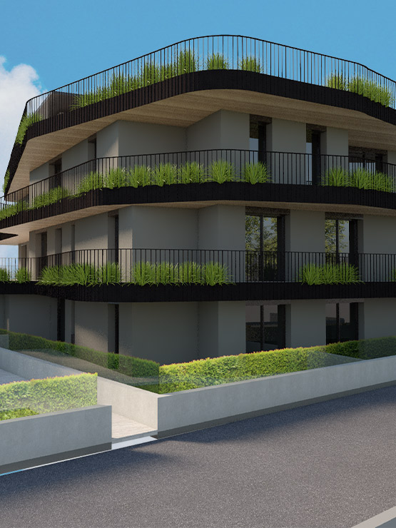 Render facciata esterna dell'edificio