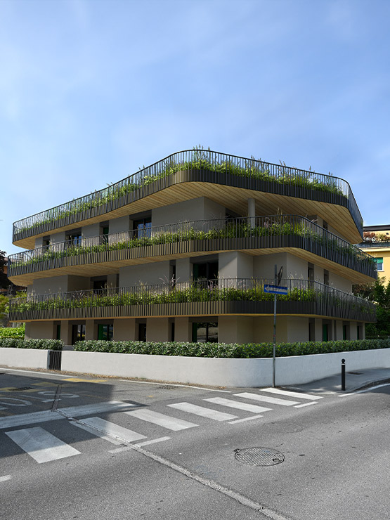 Render facciata esterna dell'edificio
