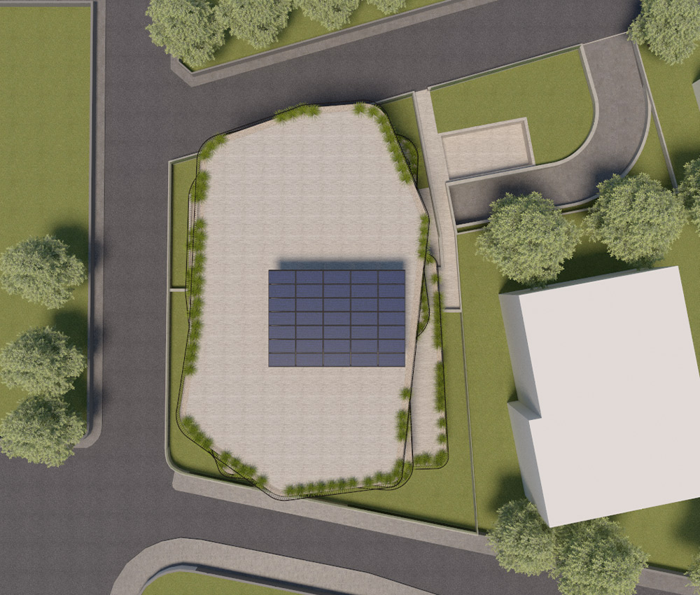 Render all'alto dell'edificio